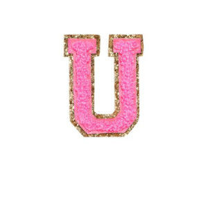 StoneyCloverLane Women's Sticker Patch - Glitter Varsity Letter “U” bubblegum